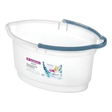 Imagem de 2X Balde Grande Oval Hydrus 14L Transparente Sanremo
