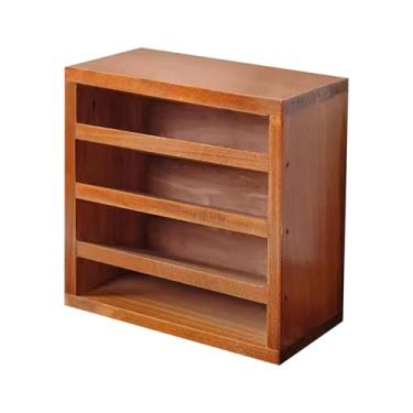 Imagem de harayaa Suporte de madeira para, organizador de mesa, porta-óleos essenciais compacto, expositor de madeira para óleos essenciais, ideal para sala de