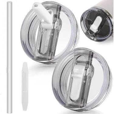 Imagem de Tampa Flip Premium Compatível com Copo Quencher 1.18l 40oz Anti Vazamento (Branco)