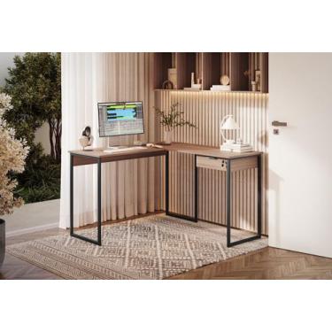 Imagem de Escrivaninha Pleno Móveis Onix L com gavetas Montana