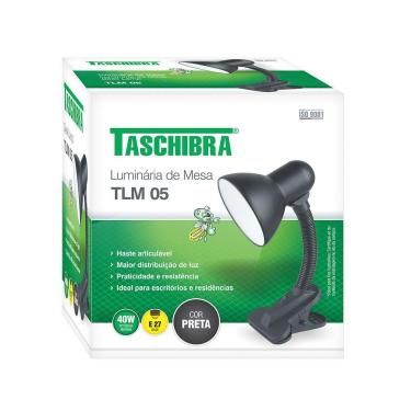 Imagem de Luminária De Mesa Taschibra Tlm 05 E27 Bivolt Preto