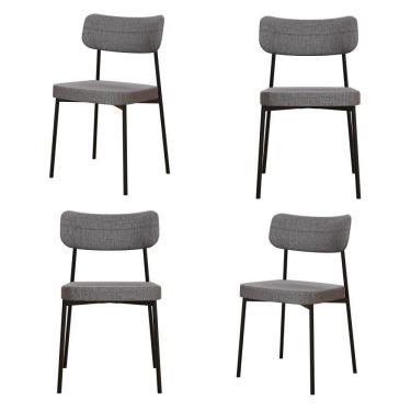 Imagem de Cadeira Mynna Fixa C/4 Pes 525 X 470 X 790 Mm C/4 Un. Corriente Cinza Corriente Cinza