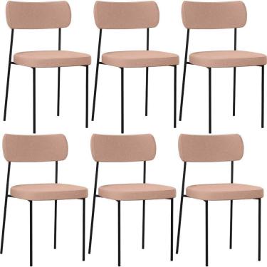 Imagem de Kit 06 Cadeiras Para Sala De Jantar L02 Rosê