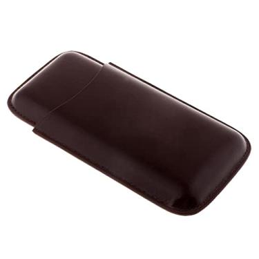 Imagem de barenx Umidor de viagem para charutos bolsa de armazenamento de couro PU portátil estojo para charutos - 3 grelhas