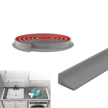 Imagem de Barragem de água de limite de chuveiro de 9 m, barreira impermeável de silicone autoadesivo, à prova de vazamento, para chuveiros, banheiras, pias, para separação seca e úmida calafetagem acabamento