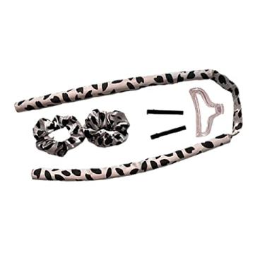 Imagem de barenx Modelador de cabelo Heatless Hair Curl Rod Headband Soft Sponge DIY Hair Styling Tools for Natural Hair Curler reutilizável preguiçoso - coração amoroso + clipe
