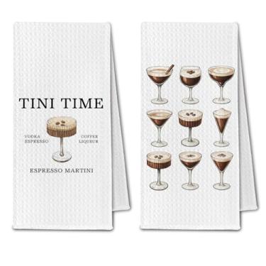 Imagem de ChissNook Espresso Martini presentes toalhas de cozinha, presentes para amantes de martini, mulheres, pratos, chá, bar, toalhas, para cozinha, bar, carrinho, decoração, toalhas de mão, 40 x 61 cm