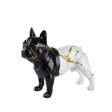 Imagem de Figurino de Bulldog Francês Resina Arte Grafite Decoração Casa e Escritório Escultura Estilo Rua Moderno Ornamento Artístico Único para Amantes Animai