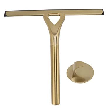 Imagem de Hapivida Rodo de janela, rodo de chuveiro de aço inoxidável durável com alça confortável para banheiro, carro e superfícies de vidro, ferramenta de limpeza multiuso para uso doméstico