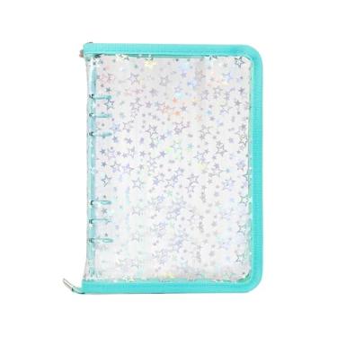 Imagem de Fichário transparente recarregável | fichários de armazenamento de cartões com zíper A5 | Livro de armazenamento de cartões com zíper para adesivos, recibos, bilhetes de , pequenos acessórios