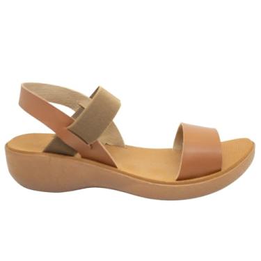 Imagem de Sandália Feminina Plataforma Confortável Elástico Terra Água