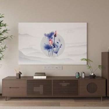 Imagem de Capa de TV elástica com tudo incluído, protetor de tela de TV colorido à prova de poeira, protetor de móveis domésticos e eletrodomésticos, para sistemas de cinema em família, tipo 04||70-75 polegadas