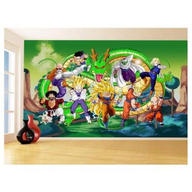Imagem de Papel De Parede Dragon Ball Goku Vegeta Anime 3,5M Dbz298 - Você Decor