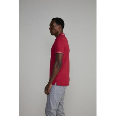 Imagem de Camisa Polo com Zíper Piquet Slim Fit - Vermelho Rubi - HIGHSTIL, Verm