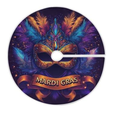 Imagem de Blueangle Saia de árvore colorida de carnaval de 90 cm para decoração de carnaval (213)