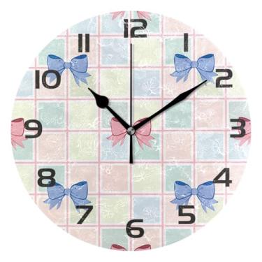 Imagem de GakkiGii Relógio de parede silencioso sem tique-taque de 25,4 cm, relógio moderno operado por bateria para escritório em casa, cozinha, quarto - fácil de ler