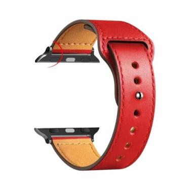 Imagem de Pulseira De Couro Unissex Para Apple Watch Series 8 9 3 4 5 6 SE 7 Ult
