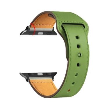 Imagem de Pulseira De Couro Unissex Para Apple Watch Series 8 9 3 4 5 6 SE 7 Ult