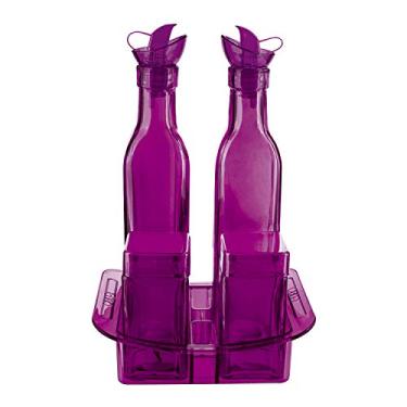 Imagem de Conjunto Galheteiro 4 Peças com Suporte Euro Roxo