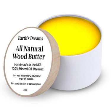 Imagem de Earth's Dreams Manteiga Pro Board – 227 g de cera de abelha e óleo mineral de grau alimentício – Condicionador resistente para blocos de açougueiro, tábuas de corte e utensílios de cozinha de madeira