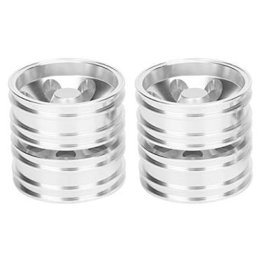 Imagem de Ainoli RC Trailer Rodas Traseiras Dianteiras Jantes Cubos com 7 Raios para Caminhão Trator Tamiya 1/14 (Largura traseira de 170 mm / 6,7 pol.)