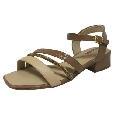 Imagem de Sandalia Feminina Salto Bloco Baixo Confortavel Comfortflex