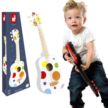 Imagem de Violão Instrumento Brinquedo Musical Infantil Branco Janod