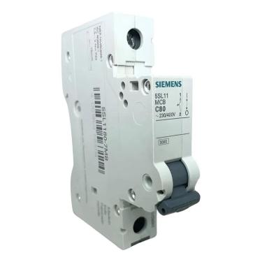 Imagem de Disjuntor Interruptor Unipolar 1 Polo Curva C 80A Siemens
