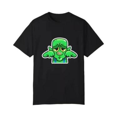 Imagem de Camiseta Masculina Clash Royale Goblin Cry De Alta Qualidade Em Algodã