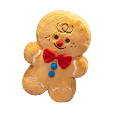 Imagem de KiBcsLic Almofada de Homem de Gengibre para Decoração de Natal, Decoração Criativa para Casa, Brinquedo de Pelúcia de Homem de Gengibre para Carro e Festa