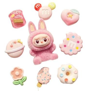 Imagem de Berloques de sapato para crocs labubu sandálias decorativas, pingentes de acessórios de PVC para meninos e meninas mulheres, rosa, 1-1.5in/1.4-2.4in