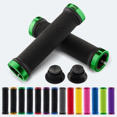 Imagem de JETCAT Pegas de bicicleta, punhos de guidão de bicicleta, guidão de mountain bike, manoplas MTB, punhos de bicicleta BMX, alças de guidão de bicicleta para adultos. Ebike, MTB, scooter, trava,