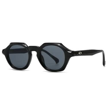 Imagem de Óculos de sol punk femininos para homens, vintage, luxuoso, designer, para dirigir ao ar livre, populares, óculos de sol, leopardo, azul, tons uv (preto, preto)