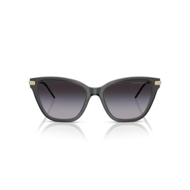 Imagem de Emporio Armani Óculos de sol feminino EA4251 Cat Eye, opala brilhante preto/cinza gradiente, 54 mm, Opala brilhante preto/cinza dégradé, 54 mm