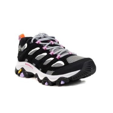 Imagem de Merrell Tênis feminino Moab 3 impermeável para caminhada, Preto/orquídea, 36