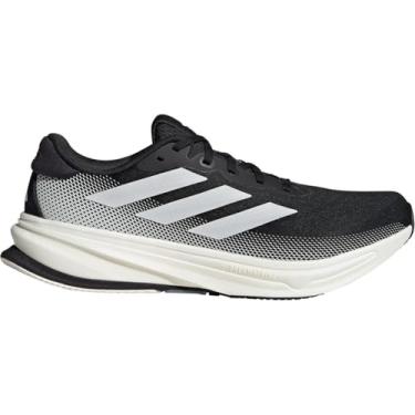 Imagem de adidas Tênis de corrida masculino Supernova Rise 2, Preto/Zero Metálico/Branco Cristal, 9 Wide