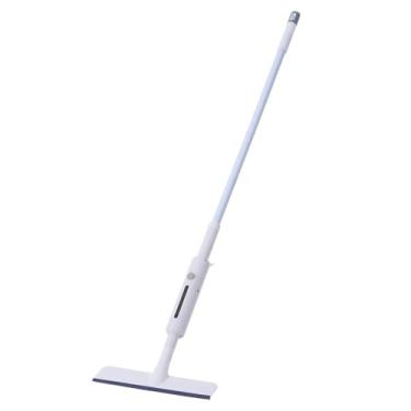 Imagem de Escova de limpeza de janela 2 em 1, 145 cm, ferramentas de limpeza de rodo de vidro com 3 peças de pano de limpeza de substituição, branco, 35 x 145 cm