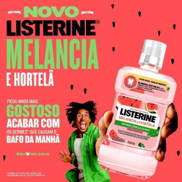 Imagem de Enxaguante Bucal Listerine, Melancia e Hortelã sem Álcool 500ml - John