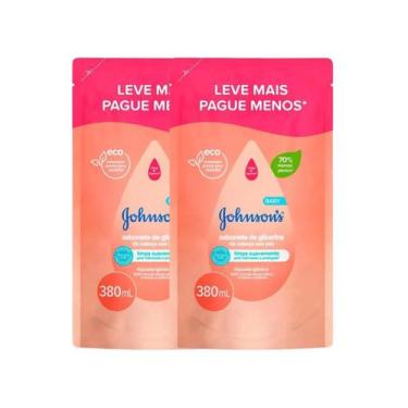 Imagem de Kit 2 Sabonete Líquido Glicerina Refil 380ml JOHNSON'S BABY
