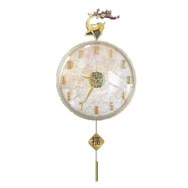 Imagem de hezhuhe2258 Relógio de parede luz relógio de luxo sala de estar parede casa criativo simples para decoração de casa