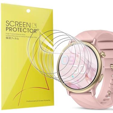 Imagem de Lamshaw Compatível com protetor de tela Paukila Smart Watch, [pacote com 6] Película transparente TPU de cobertura total compatível com o relógio inteligente Paukila S95 (pacote com 6)