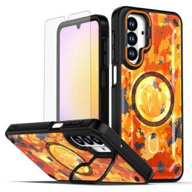 Imagem de Asuwish Capa de celular para Samsung Galaxy A26 5G capa magnética com protetor de tela de vidro temperado e suporte de proteção à prova de choque pintado suporte rígido para celular híbrido A 26 26A