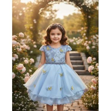 Imagem de Vestido De Festa Infantil Luxo Jardim Encantado Borboletas - Lele Enca