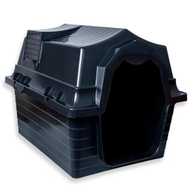 Imagem de Casinha para Cachorro Grande N6 Desmontável com Proteção UV, Casa Pet Resistente para Área Externa e Interna(Preta)