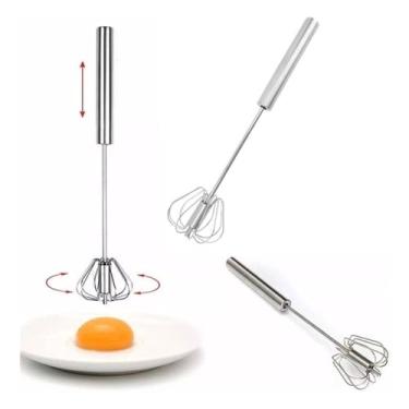Imagem de Batedor de Ovos Giratório Semi Automático, 26cm de Altura, 6cm de Diâmetro, Manual
