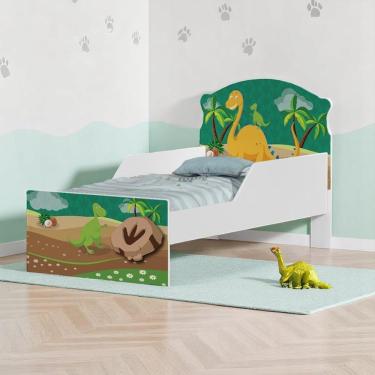 Imagem de Cama Infantil Tick Dinossauros Com Colchão