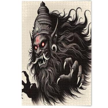 Imagem de Shadow Black Mythic Beast Jigsaw Puzzle for Adults 500 Pieces Lovers Gifts Family Puzzle Fun Family Puzzles Cute Animal Floral Art, 500 Pieces, 20.5" x 14.9"