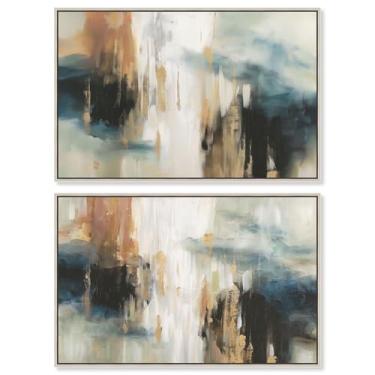 Imagem de Clearing Mist Impressão em tela Sala de Estar Conjunto de 2 Arte de Parede por Art Remedy, Moldura Prata, 15 x 10