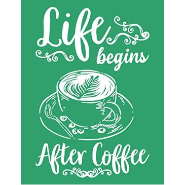 Imagem de DGAGA Estêncil de serigrafia, Life Begins autoadesivo, transferências de tela de seda reutilizáveis, tinta de giz para pintura em quadro-negro de madeira, decoração de casa