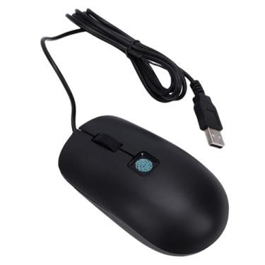 Imagem de VBESTLIFE Mouse USB Com Fio Com Leitor de Impressão Digital, Segurança Biométrica de Criptografia Ganha o Scanner de Impressão Digital Hello, Correspondência Rápida de Toque de 360 ​​°